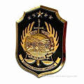 Military Button Badge with Die-cast, Stamped and Photo Etching Process, Non-toxic and Safe